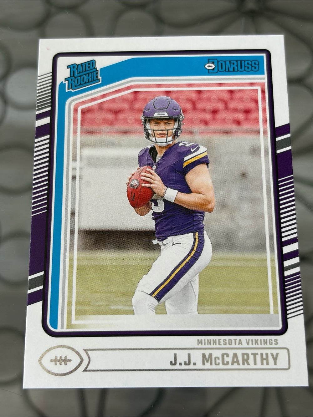 JJ McCarthy 2024 Panini Minnesota Vikings Rookie RC NFL Football Card